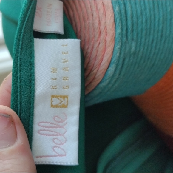 Gorgeous to ask ladies plus size beautiful beautiful Kelly Greenthick dress - Picture 7 of 8